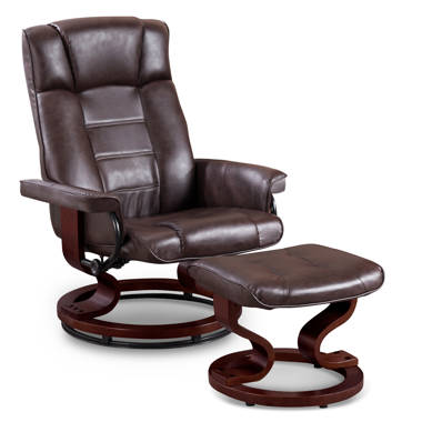 Barcalounger Jacque Upholstered Swivel Recliner with Ottoman